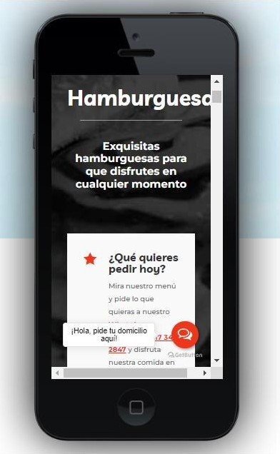 Vista móvil anterior: texto cortado y un aviso tapando el contenido