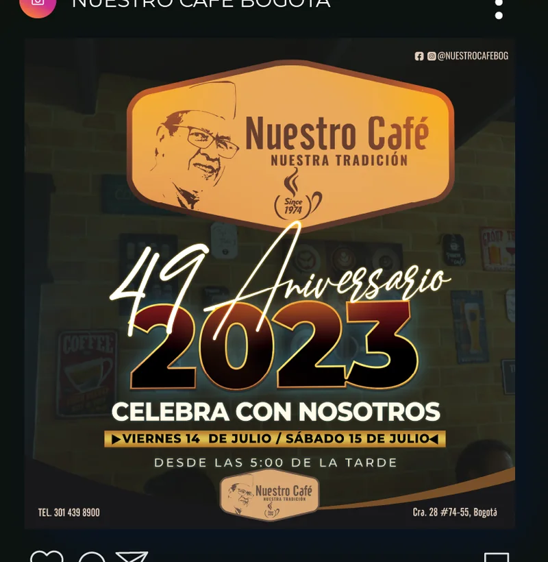 Pieza del 49 aniversario de Nuestro Café